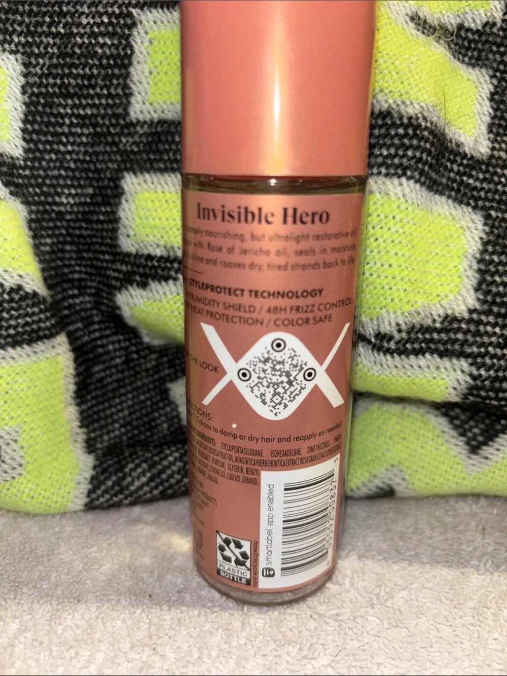 Nexxus Repair & Nourish Hair Oil — Peach Cap, Clear Bottle
